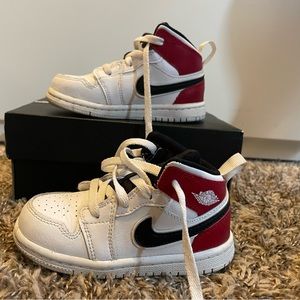 Jordan 1 Mid(TD) 7c Toddler White Black Red